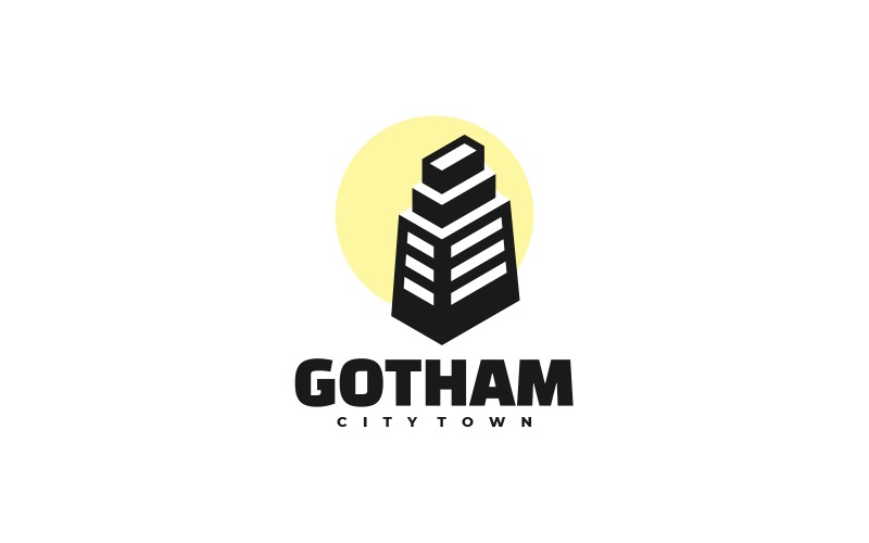 Gotham City Silhouette Logo Logo Template