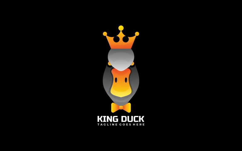King Duck Gradient Logo Style Logo Template