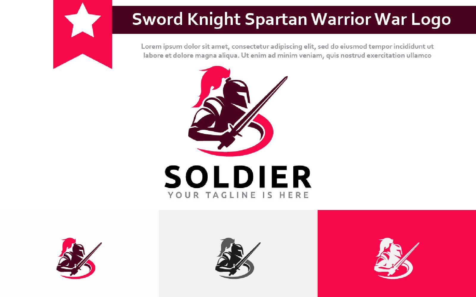 Template #218254 Knight Spartan Webdesign Template - Logo template Preview