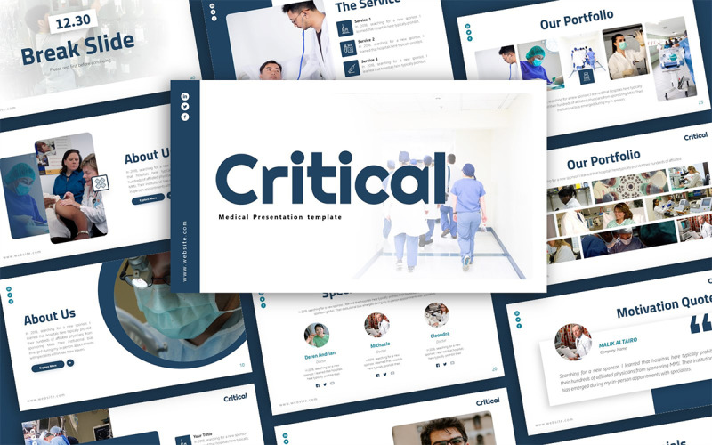 Critical Medical Presentation Template PowerPoint Template