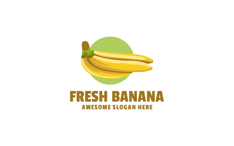 Fresh Banana Simple Logo Style Logo Template