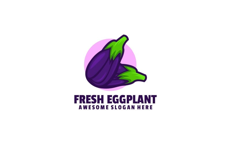 Fresh Eggplant Simple Logo Style Logo Template