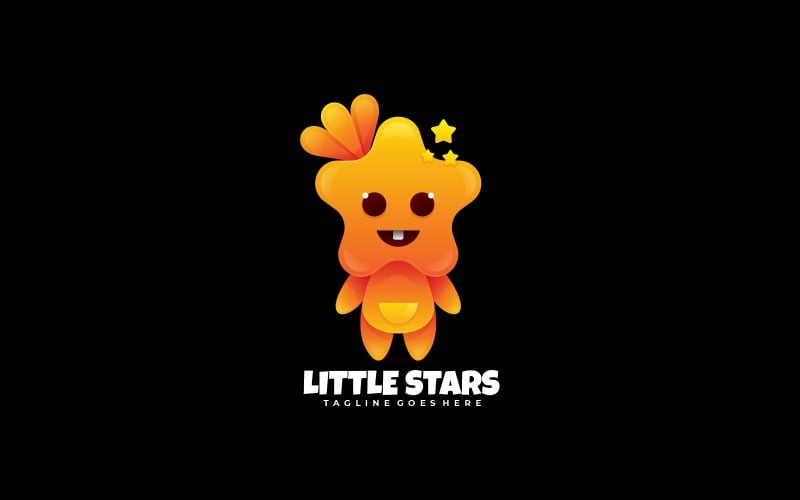 Little Star Gradient Logo Style Logo Template