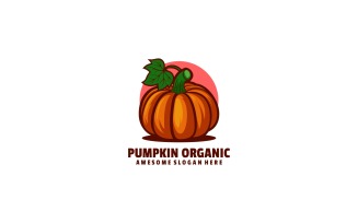 Pumpkin Simple Mascot Logo Style