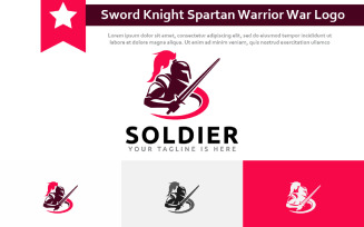Sword Knight Spartan Soldier Warrior Armour War Mascot Logo