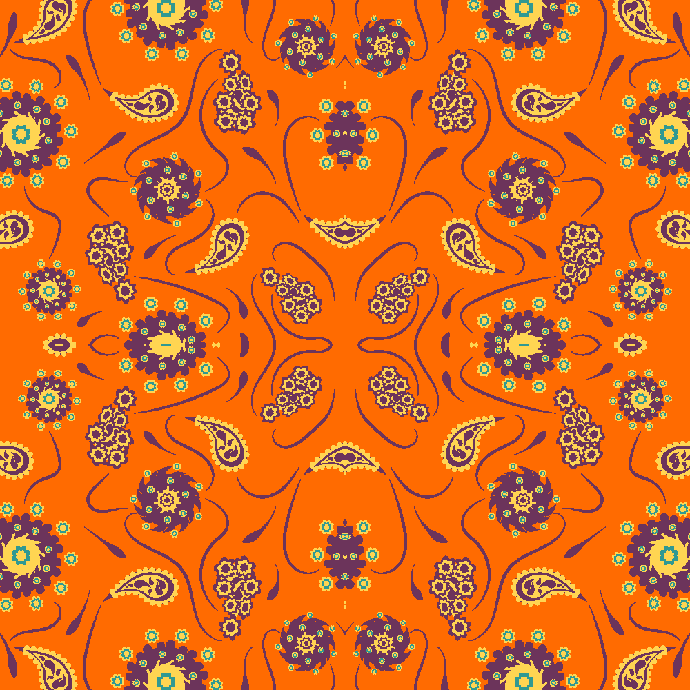 Floral Pattern Paisley Style HG