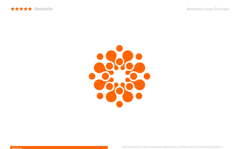 Abstract sun or flower. Logo concept for business and IT startup Logo Template
