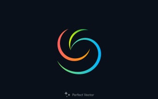 Bird abstract round logo concept for business