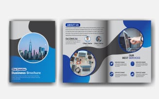 Business Brochure Template And 4 Page Profile Template Vector Design