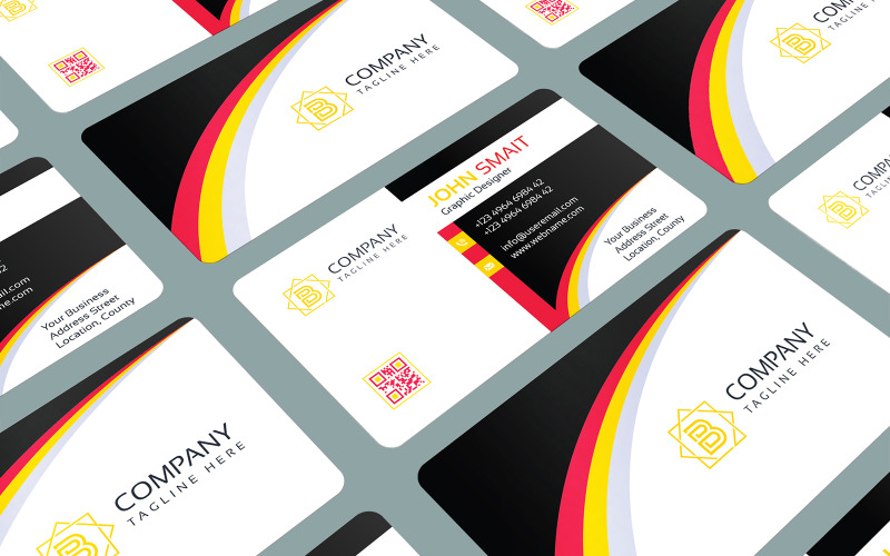 Business Card Design Template 3 Corporate Identity
