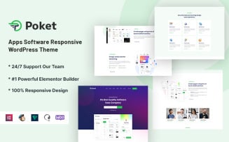 Poket – Apps Software Responsive WordPress Theme