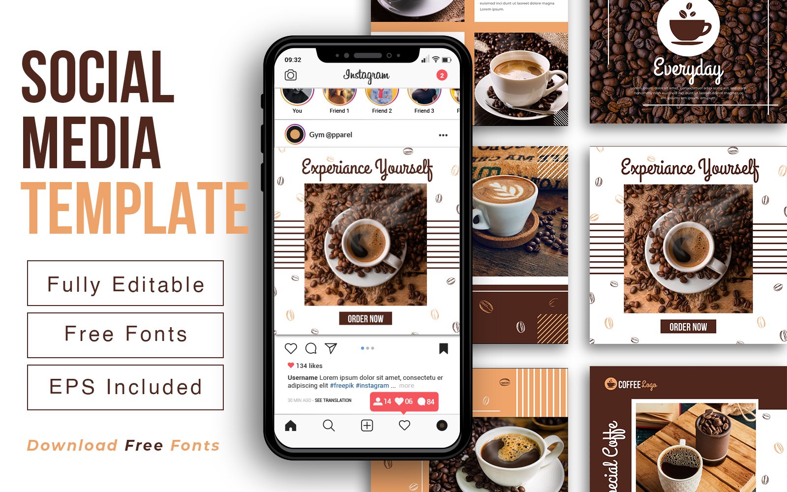 Kit Graphique #218422 Coffee Post Divers Modles Web - Logo template Preview