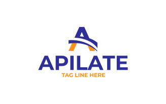 Apilate A letter Logo design Template