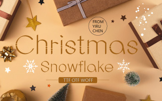 Christmas Snowflake Modern Sans Serif Font