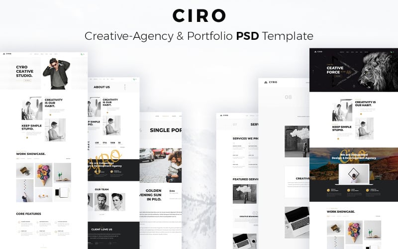 CIRO - Creative Agency And Portfolio PSD Template