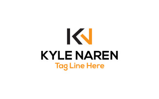 Kyle Naren KN Letter Logo Design
