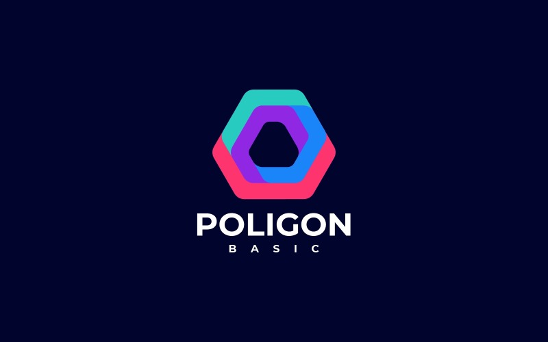 Polygon Colorful Logo Style Logo Template