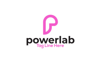 Powerlab P Letter Logo Template