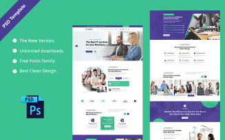 Tech-in - Business Consulting Services Psd Template.