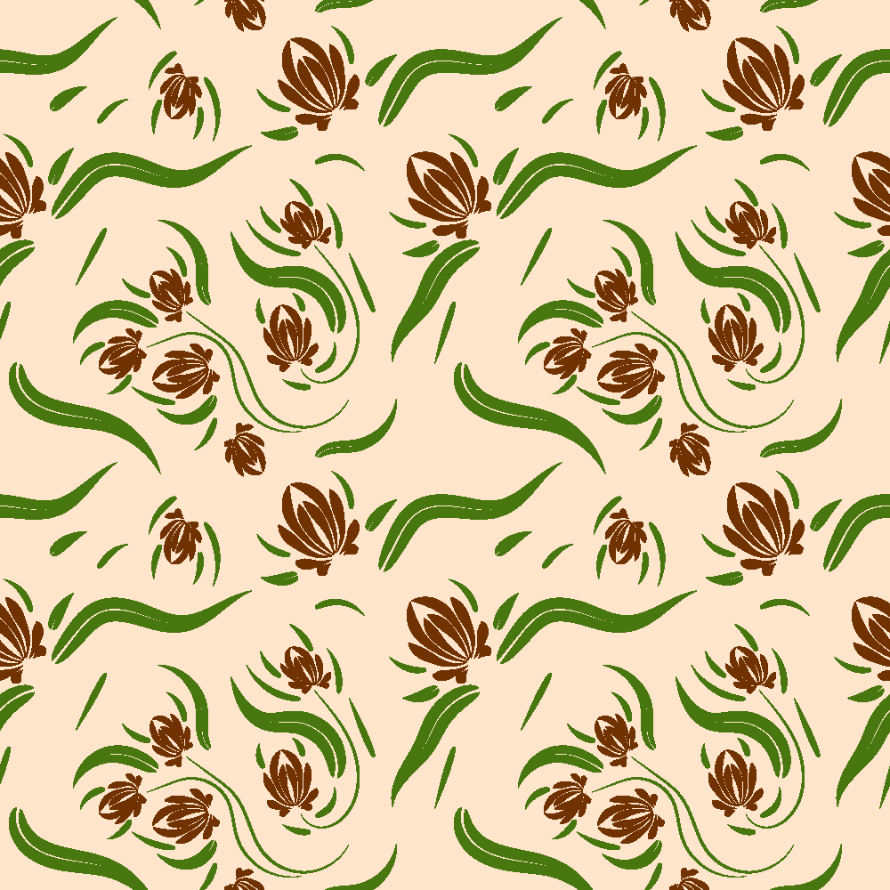 Folk Flowers Pattern Floral Print Ethnic Art we