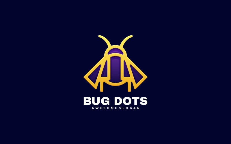 Bug Dots Line Art Logo Style Logo Template