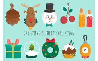 Christmas Element Collection Illustration