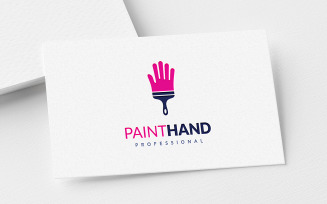 Creative Paint hand Logo Template