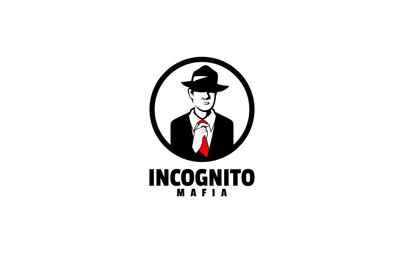 Incognito Silhouette Logo Style Logo Template