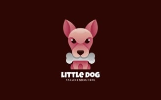 Little Dog Gradient Logo Template