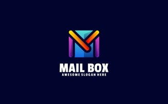 Mail Box Gradient Logo Style