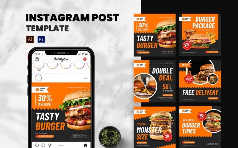 Burger Promo Instagram Post Social Media