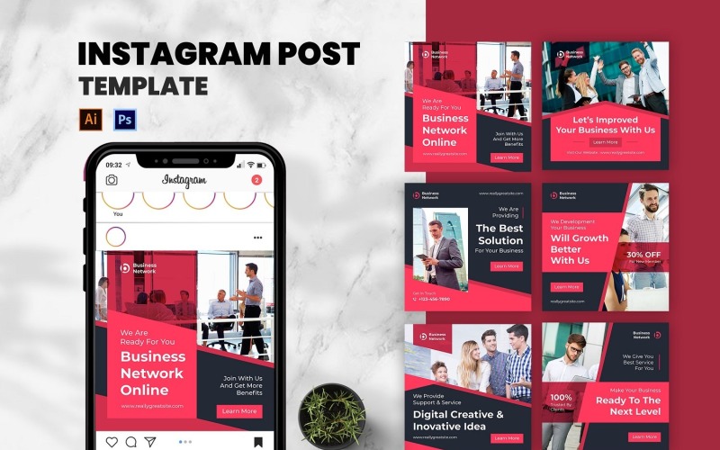 Business Network Instagram Post Social Media