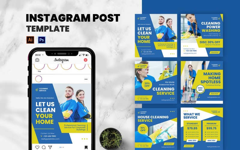 Cleaning Service Instagram Post Social Media