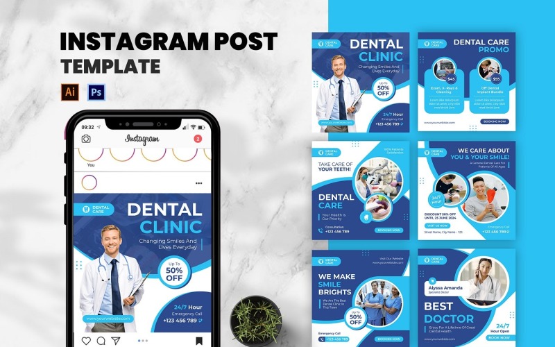 Dental Clinic Instagram Post Social Media