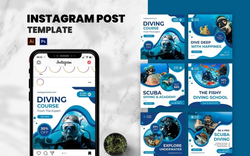 Scuba Diving Instagram Post Social Media