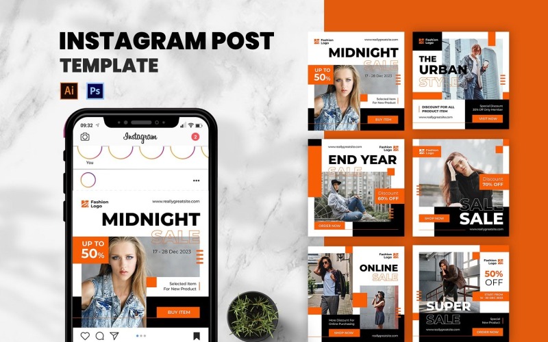 Urban Fashion Instagram Post Social Media