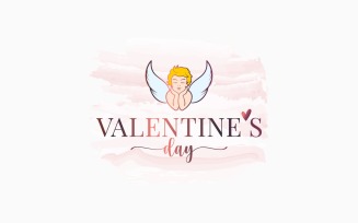 Valentines Day Watercolor Banner