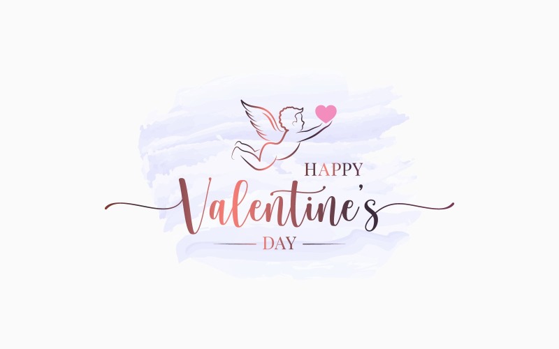 Valentines Day Watercolor Card Corporate Identity
