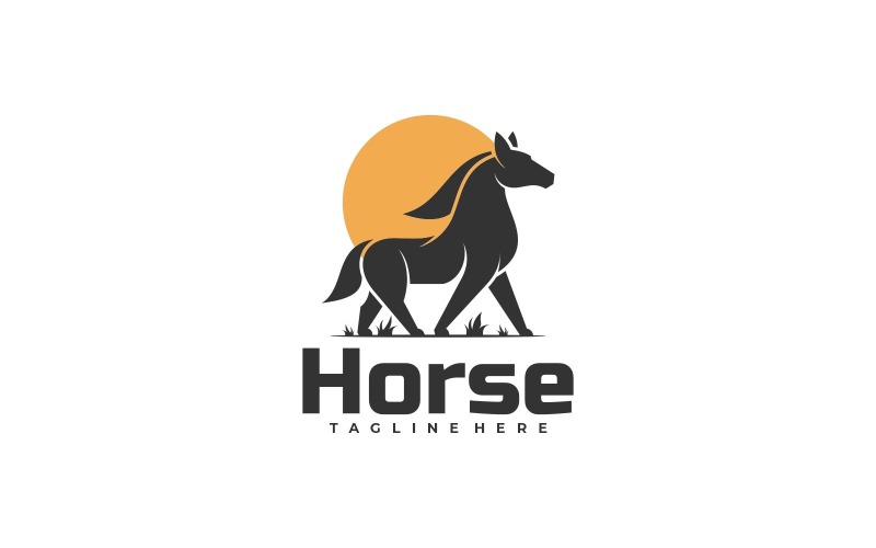 Horse Silhouette Logo Style Logo Template