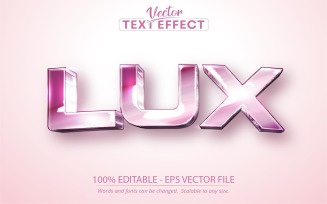 Lux - Pink Rose Gold Style, Editable Text Effect, Font Style, Graphics Illustration