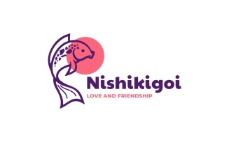 Nishikigoi Line Art Logo Style