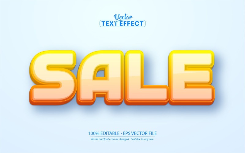Sale - Cartoon Style, Editable Text Effect, Font Style, Graphics Illustration