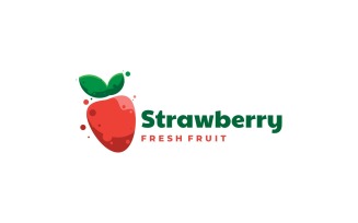Strawberry Simple Logo Template