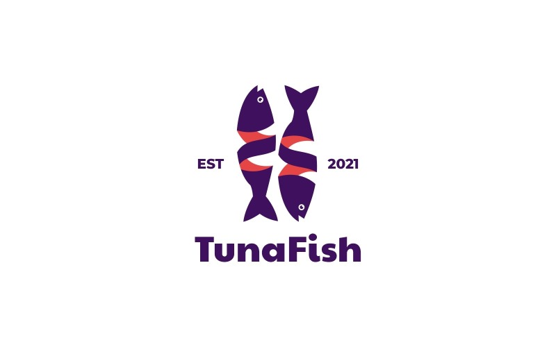 Tuna Fish Simple Mascot Logo Logo Template