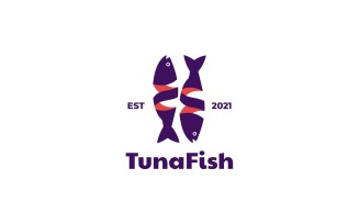 Tuna Fish Simple Mascot Logo