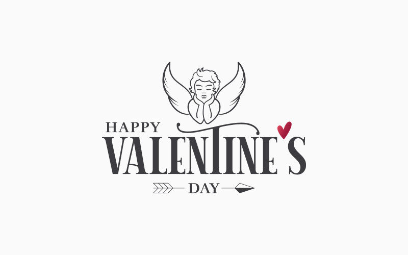 Valentines Day Card With Cupid Corporate Identity