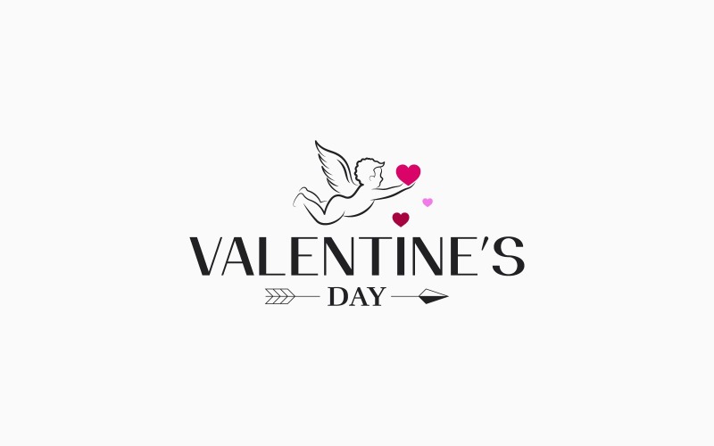 Valentines Day Holiday With Cupid Corporate Identity