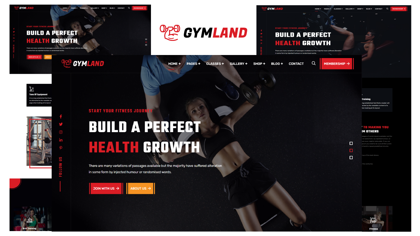 Gymland - Gym and Fitness HTML5 Template