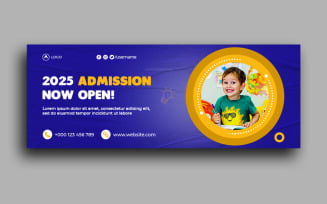 Kids School Education Admission Facebook Cover template
