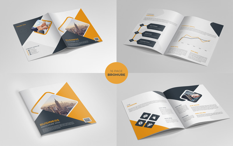 Minimal Company Profile Brochure Template Layout Design Corporate Identity
